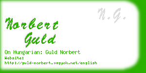 norbert guld business card